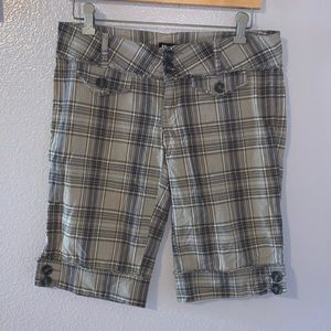 Rewind plaid knee length Bermuda summer shorts